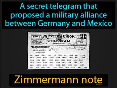 Zimmermann Note Meaning