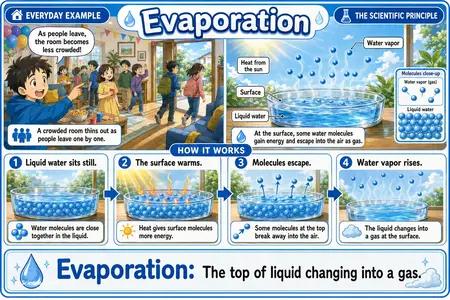 Evaporation Meaning Evaporation Meaning