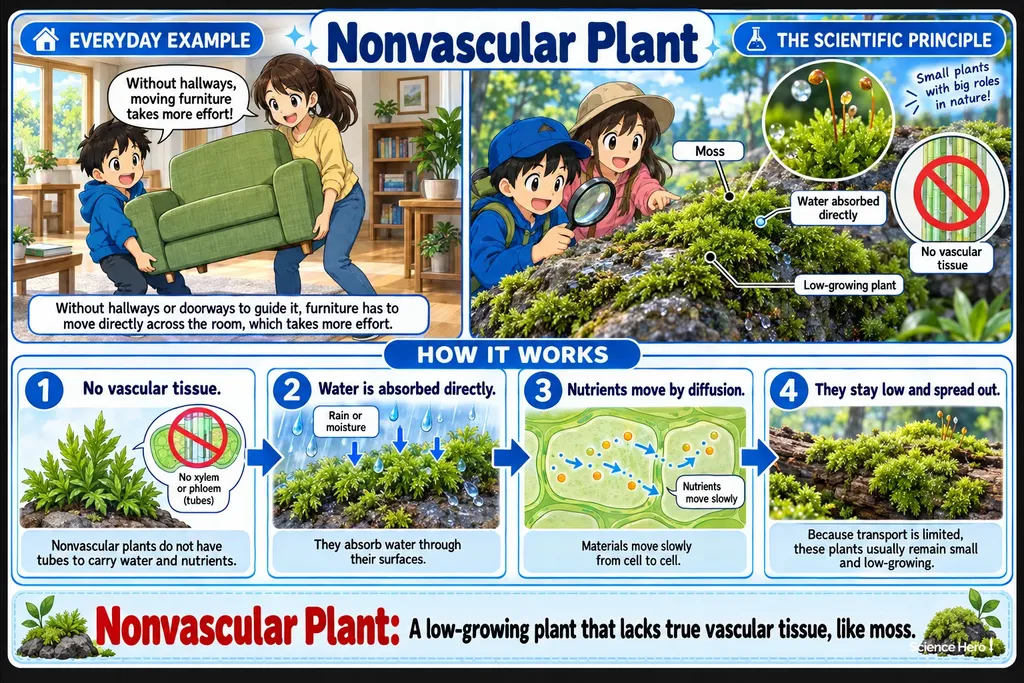 Nonvascular Plant Meaning Detailed