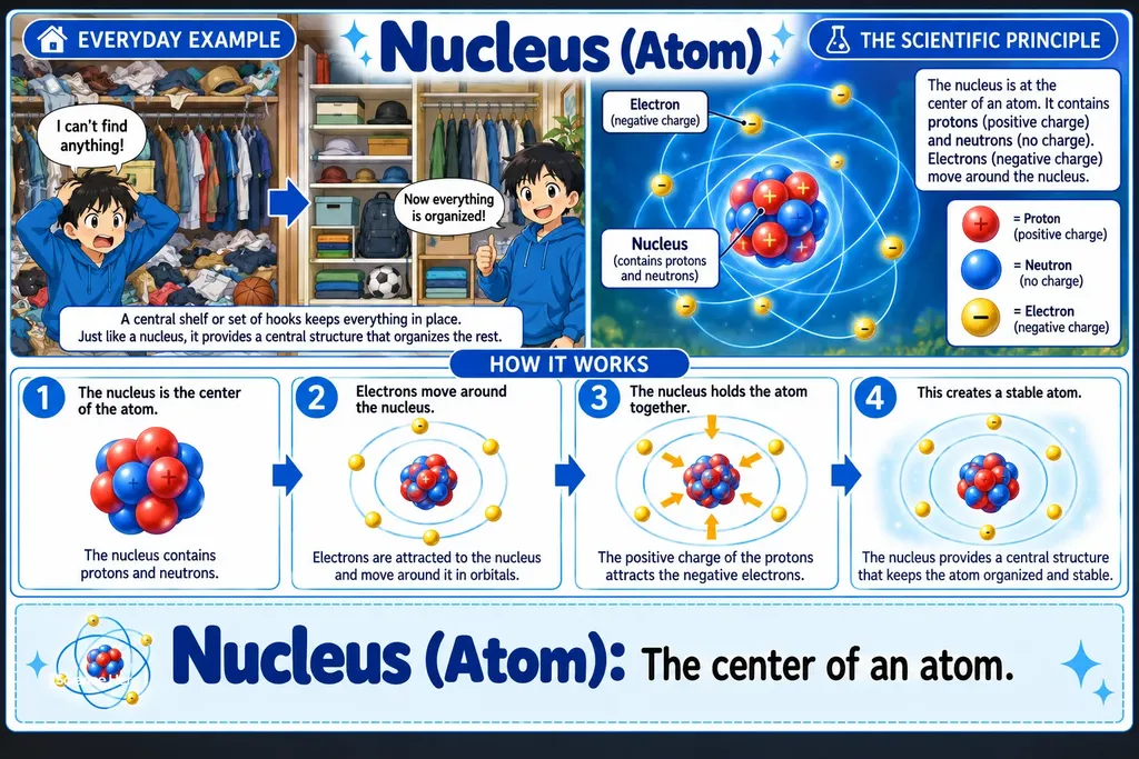 Nucleus Atom Meaning Detailed
